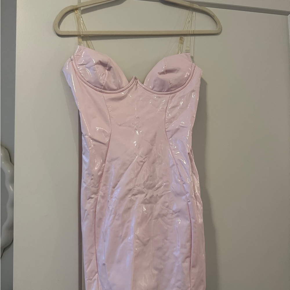 Oh Polly Latex Pink Dress